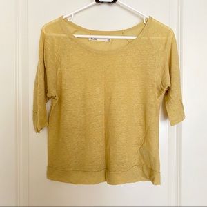 Madewell Hi-Line 3/4 sleeve top